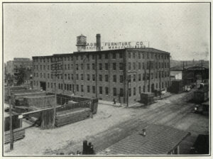 Historic photograph of the Bagby Furniture Company Building at 509 S. Exeter Street in Baltimore, now home to Baltimore Equitable Insurance